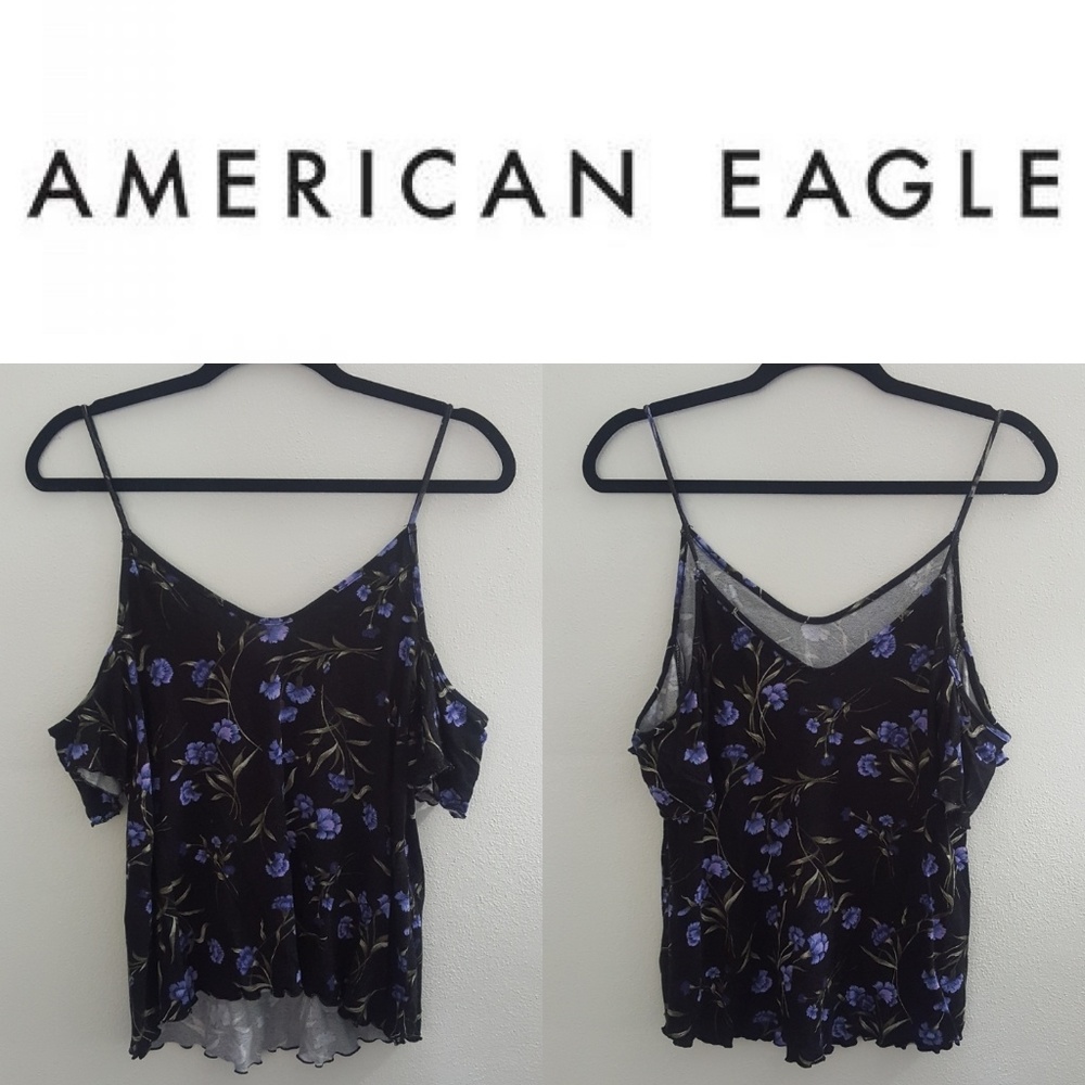 American Eagle Soft & Sexy Floral Off Shoulder Top